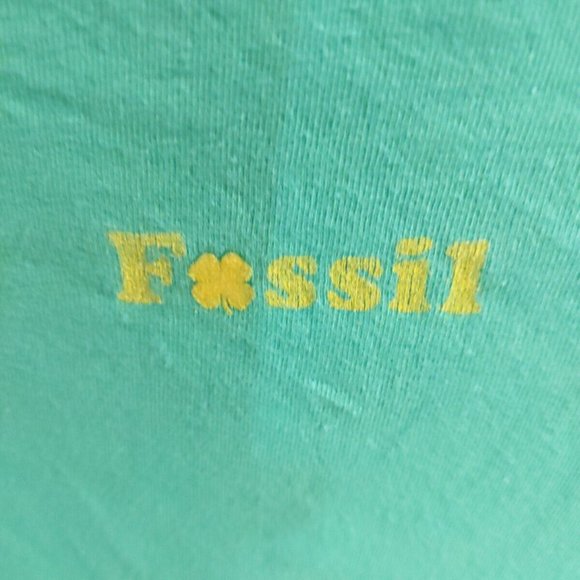 Fossil Jean Irish Happy St. Patrick's Day Green Four Leaf Clover Large - Picture 6 of 6